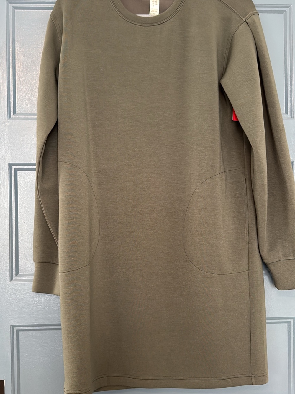 SPANX Olive Crewneck Sweater Dress